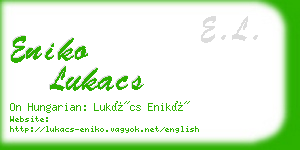 eniko lukacs business card